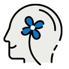 icon - head with flower