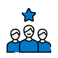 People under star icon