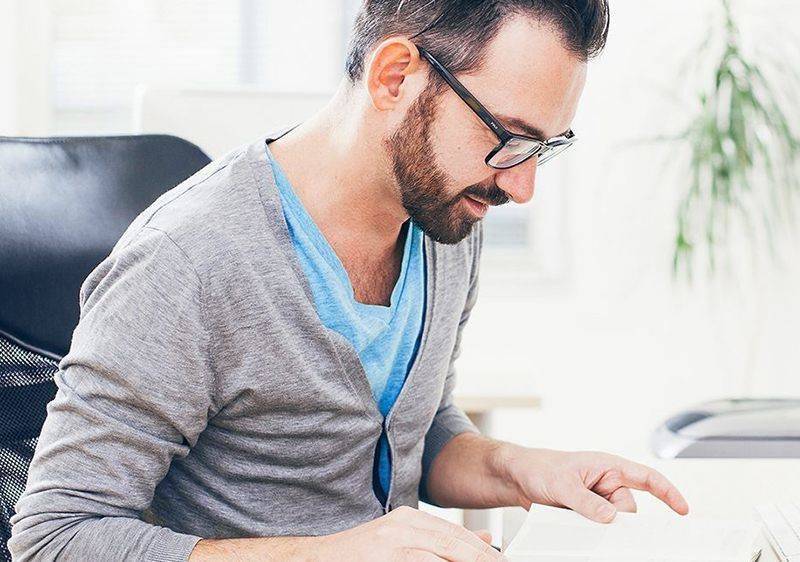 Man working at desk