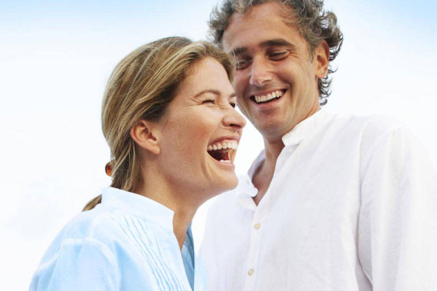 Couple laughing